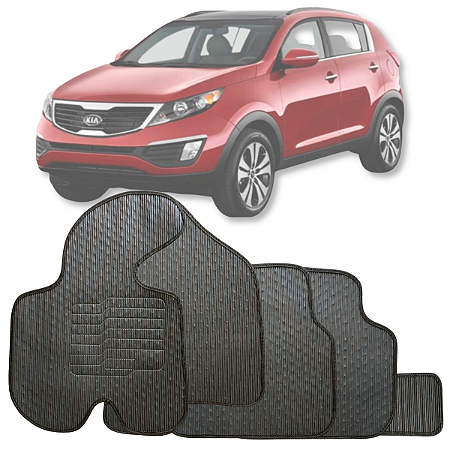 JOGO DE TAPETE BORRACHA PVC SPORTAGE 2012 A 2018 LAVAVEL