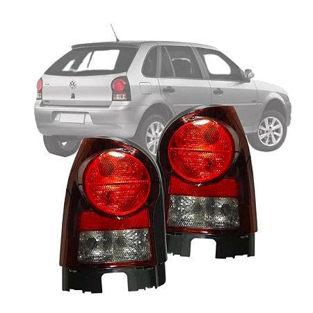 PAR LANTERNA TRASEIRA GOL G4 2005 A 2011 RE FUME