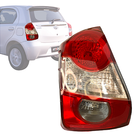 LANTERNA TRASEIRA ETIOS HATCH RE CRISTAL 2013/2018 ESQUERDO