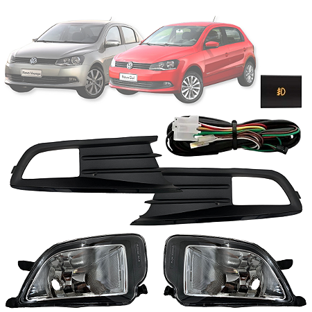 KIT FAROL DE MILHA NEBLINA GOL G6 2013/2016 BOT MOD ORIGINAL