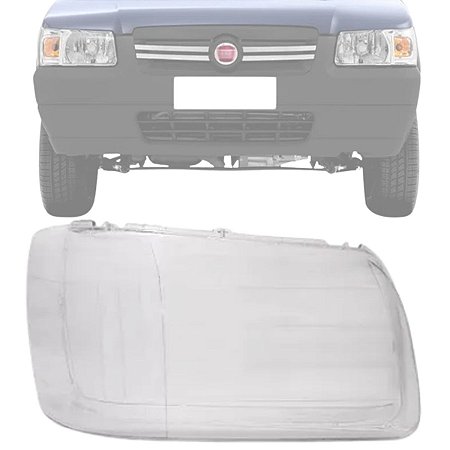 LENTE LISA ACRILICO FAROL FIAT UNO 2004/2011 LADO DIREITO