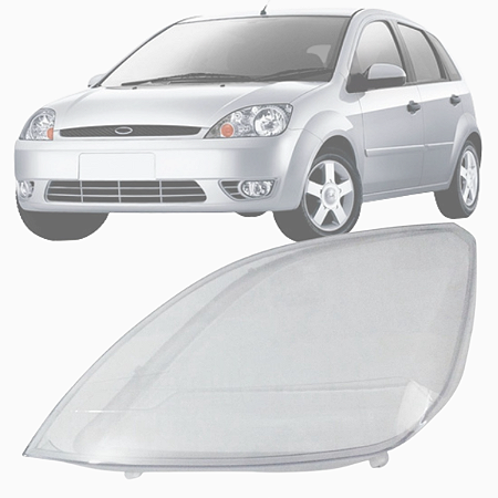 LENTE DO FAROL FORD FIESTA 2003/2007 LADO ESQUERDO