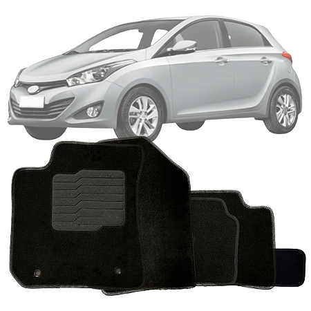 JOGO DE TAPETE CARPETE SOFT BORDADO HYUNDAI HB20 2012/2019