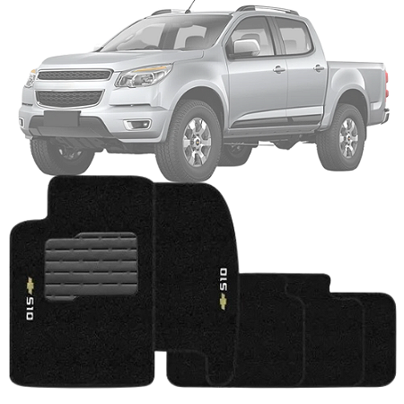 JOGO DE TAPETE CARPETE SOFT CHEVROLET S10 CD 2012/2023 LUXO