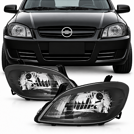 PAR FAROL CELTA 2007 A 2015 PRISMA 2006 A 2012 MASCARA NEGRA