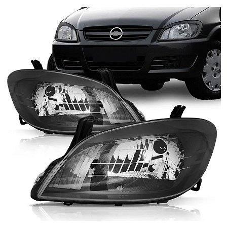 PAR FAROL CELTA 2007 A 2015 PRISMA 2006 A 2012 MASCARA NEGRA