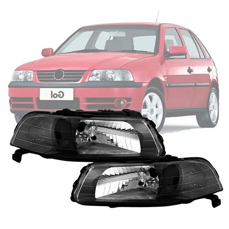 PAR FAROL GOL PARATI SAVEIRO G3 1999 A 2005 MASCARA NEGRA