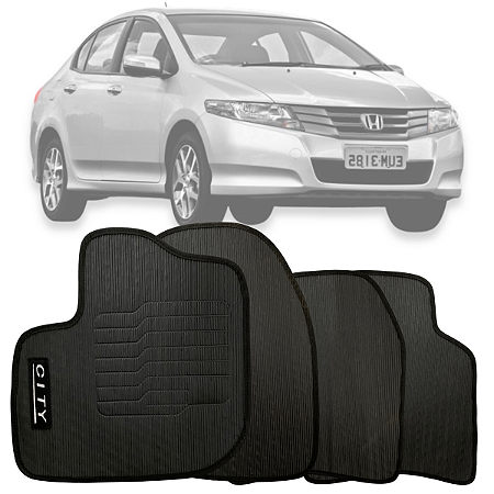 JOGO DE TAPETE BORRACHA PVC HONDA CITY 2009 Á 2014
