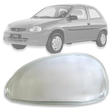 LENTE LISA VIDRO FAROL CORSA 2000 A 2002 LADO ESQUERDO