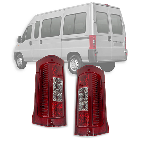 PAR LANTERNA TRASEIRA DUCATO 2005 Á 2017 CRISTAL