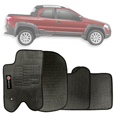 Tapate Borracha Pvc Fiat Strada 3 Portas 2014 Cabine Dupla