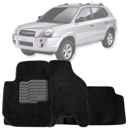 JOGO DE TAPETE CARPETE HYUNDAI TUCSON 2005 A 2016 03 PEÇAS