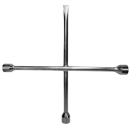 CHAVE DE RODA CRUZ CROMADA 3 BOCAS 17 19 21 MM COM ESPATULA
