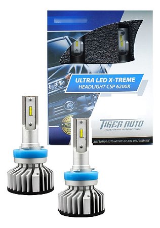 Kit ultra LED x-treme H1 6200K 9800 lumens dobro de luz