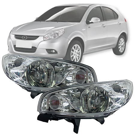 PAR FAROL DIANTEIRO MANUAL CROMADO J3 2011 Á 2013