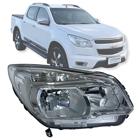 FAROL DIANTEIRO S10 2012 Á 2016 S/PROJETOR MANUAL DIREITO