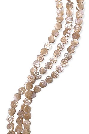 Madrepérola Bege Claro - Flor 10mm