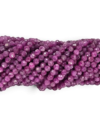 Rubi Indiano Micro Esfera Facetada 3mm