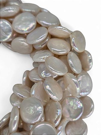 Pérola Natural Água Doce - Moeda - 12mm