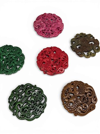 Mandala em Jade 68mm