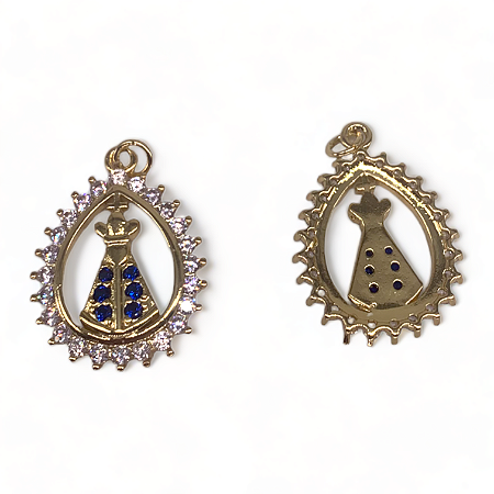 Pingente Nossa Sra Aparecida - Oval - 28x20mm