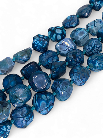 Ágata Azul Irregular Facetada