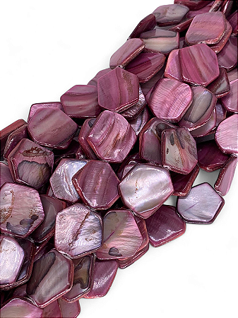 Madrepérola Tingida Fúcsia Irregular Chapa
