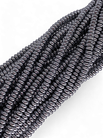 Hematita Prata Micro Rondel Liso 4mm
