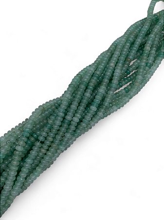Jade Verde Rondel Liso 6mm