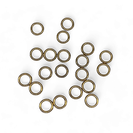 Argola Fechada Dourada 8mm - 20 unidades