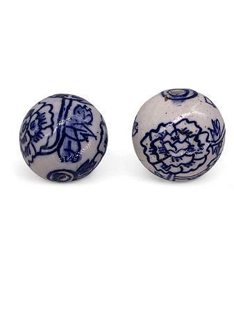 Esfera de Porcelana Chinesa Flor 31mm