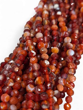 Ágata Cornalina Micro Esfera Facetada