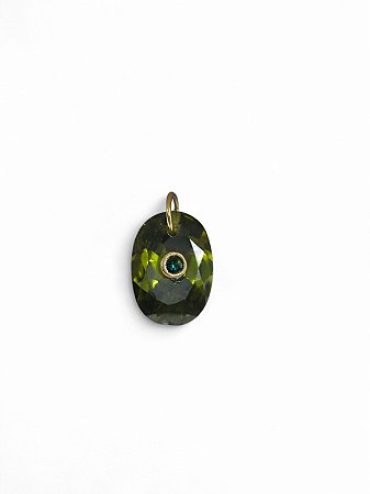 Pingente Zircônia Oval Verde