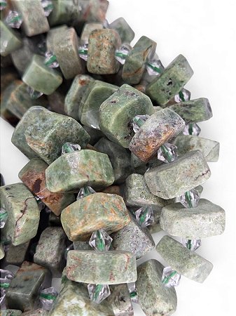 Amazonita Verde Rondel Facetada