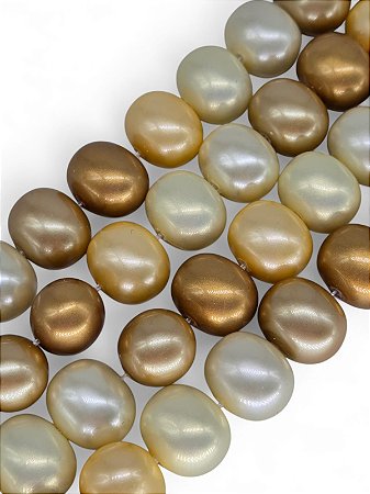 Pérola Shell Batata Mix Dourado e Branco