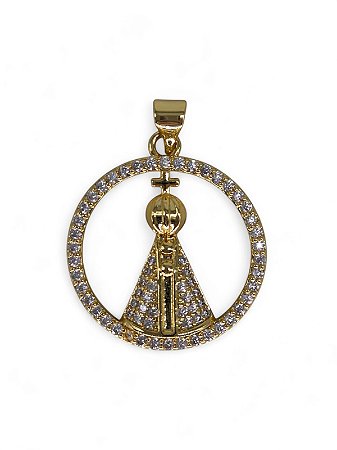Pingente Nossa Senhora Com Zircônia