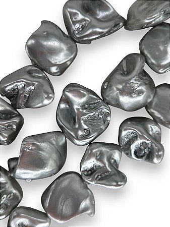 Pérola Shell Irregular Cinza Chumbo