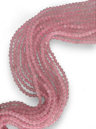 Quartzo Rosa Micro Esfera Facetada 3mm