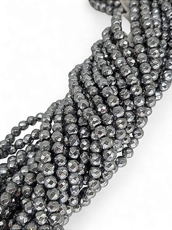 Hematita Prata Esfera Facetada