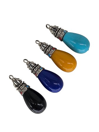 Pingente Tibetano Gota Resina