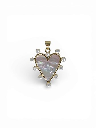 Pingente Coração Madrepérola