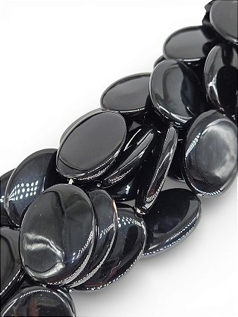 Ágata Negra Oval Lisa