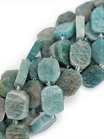 Amazonita Octogonal Chapa