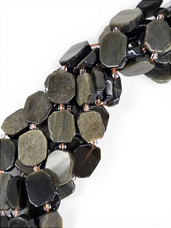 Obsidiana Chapa Octogonal