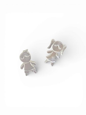 Pingente Criança Madrepérola Furo Lateral