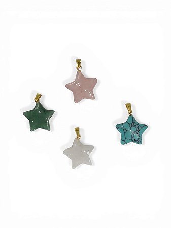 Pingente Estrela Pedra Natural