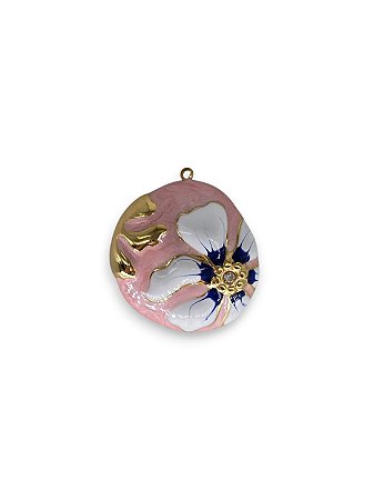 Pingente Flores Esmaltado Orgânico