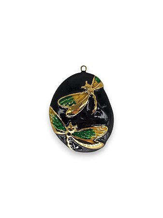 Pingente Libélula Esmaltado Orgânico