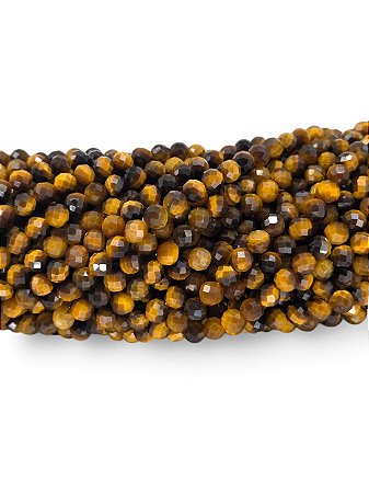 Olho de Tigre Micro Esfera Facetada 4mm