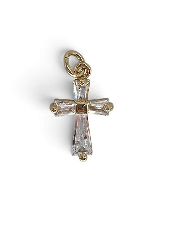 Pingente Crucifixo Zircônia